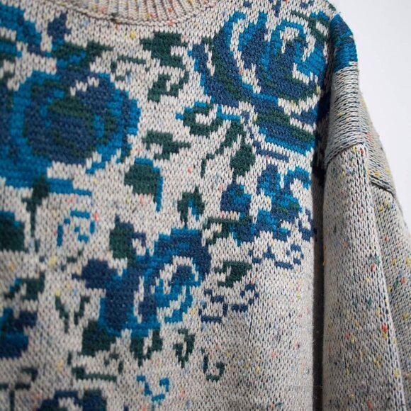 Vintage Together Sweater Floral with Rainbow  Specks - Picture 5 of 9